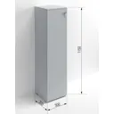 Шкаф для ванной Regent Style Виола правый напольный 30x115см цвет светло-серый