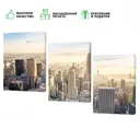 Набор картин на холсте Город с высоты 50x70 см 3 шт