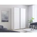 Шкаф-купе Мебельная компания Е1 Прайм 230x120x57 см ЛДСП цвет белый 1PDD_120_B