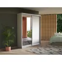 Шкаф-купе Мебельная компания Е1 Экспресс 240x120x45 см ЛДСП цвет белый 45EMD_120240_B