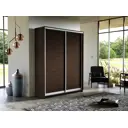 Шкаф-купе МК Е1 45EED_120_V Экспресс 120x220x45 см ЛДСП 2 двери 7 полок цвет венге