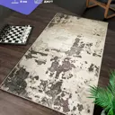 Ковер Фризе Atlas F100 Beige-Violet 80x150 см хлопок цвет Бежевый