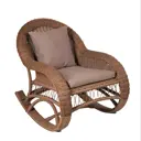 Кресло-качалка Aiko Chelsea 84x130x87 см искусственный ротанг коричневый