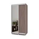 Шкаф-купе с зеркалом МФ Модерн 220x110x45 см 7 полок ЛДСП цвет ясень темный