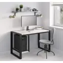 Компьютерный стол Weldwood Milano л 122x75x64 см металл цвет белый глянец