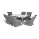 Садовая мебель для обеда Aiko искусственный ротанг серый 7 предметов