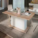 Стол обеденный Принцесса Мелания Куба 1712.М3 75x200x25 см цвет бежевый/белый