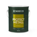 Грунт-эмаль по ржавчине 3 в 1 Komandor Protect Metall глянцевая белая база А 4.5 л