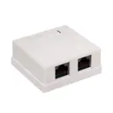 Розетка встраиваемая Ekf TRC-WBOX-2RJ45-5EUTP-WH Cat.5E RJ-45 цвет белый