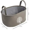 Корзина Сад 27x18x36 см 13 л ткань цвет серый