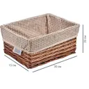 Корзина стеллажная Плетенка 34x25x15 см 12.7 л ива цвет коричневый
