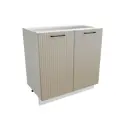 Напольный шкаф с 2 дверцами Сурская Мебель Сиэль Ян 80x81.60x47.80 см ЛДСП цвет белый/атласный серый