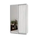 Шкаф-купе с зеркалом МФ Модерн Роланд 220x130x45 см 7 полок ЛДСП цвет ясень светлый