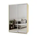 Шкаф-купе с зеркалом МФ Модерн Роланд 220x150x45 см 7 полок ЛДСП цвет дуб ирландский
