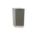 Напольный шкаф с 1 дверцей торцевой Сурская мебель Монблан Сиэль Ян 30x81.6x56 см ЛДСП цвет белый/Монблан Сиэль Ян