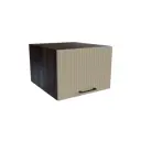 Навесной шкаф с 1 дверцей горизонтальный Сурская мебель Атласный серый 50x35.8x57.4 см ЛДСП цвет дуб кальяри/атласный серый