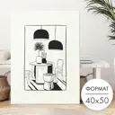 Постер 28 картин "Сканди интерьер" 40x50 см в подарочном тубусе без рамы
