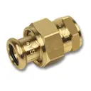 Пресс-фитинг с плоским уплотнением Sanha 3/4"x18 мм ВР-ВПР бронза