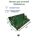 Матрас для садовых качелей Everena Outdoor avocado green 150x55 см зеленый