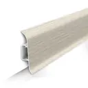 Плинтус напольный с центральной планкой Идеал Классик 252 Ясень белый 85x22x2200 мм