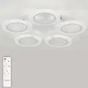 Люстра потолочная светодиодная Natali Kovaltseva lamps 81122/5c с пультом управления 15 м² регулируемый белый свет цвет белый