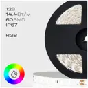 Светодиодная лента Kurato 69921 60 диодов 12 В 40 мм IP67 5 м регулируемый свет RGB