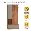 Комплект мебели для прихожей Doma Леон 100x220x40 см ЛДСП цвет дуб бунратти/оливковый