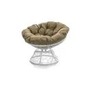 Кресло садовое M-group 12050101 Папасан 98 см x 58 см x 79 см искусственный ротанг белый