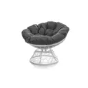 Кресло садовое M-group 12050109 Папасан 98 см x 58 см x 79 см искусственный ротанг белый