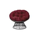 Кресло садовое M-group 12020302 Папасан 98 см x 58 см x 79 см искусственный ротанг серый/серебристый