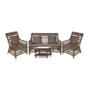 Садовая мебель для отдыха Aiko Legend искусственный ротанг цвет коричневый 4 предмета