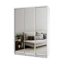 Шкаф-купе с зеркалом МФ Модерн Роланд 220x160x45 см 7 полок ЛДСП цвет анкор светлый