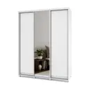 Шкаф-купе с зеркалом МФ Модерн Роланд 220x170x45 см 7 полок ЛДСП цвет светлый анкор