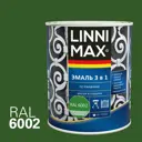 Грунт-эмаль по ржавчине 3 в 1 Linnimax цвет зеленый полуматовый 0.75 л