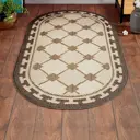 Ковер Циновка на ТПЕ sz1478/a4o/11 овал 80x150 см полипропилен