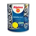 Грунт-эмаль по ржавчине 3 в 1 Alpina молотковая цвет RAL 1021 желтый 0.75л