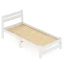 Кровать односпальная Solarius Мишка 60x200 см массив сосны цвет белый