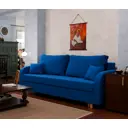 Раскладной диван Yorcom Оазис 220x80x100 см велюр цвет васильковый