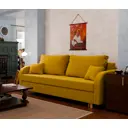 Раскладной диван Yorcom Оазис 220x80x100 см велюр цвет желтый