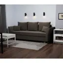 Раскладной диван Yorcom Мелодия 220x80x100 см велюр цвет коричневый