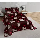 Комплект постельного белья Home mercury Мопсы 31986 евро перкаль коричневый