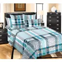 Комплект постельного белья Home mercury Ментол 31398 2-спальный перкаль голубой