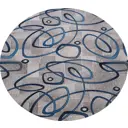 Ковер Белка Сегура Серпантин 95_25 Круг 350x350 см Полиамид Серый Голубой