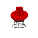 Кресло садовое M-group 12060306 Папасан мини 77 см x 81 см x 68 см искусственный ротанг серый/серебристый