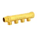 Коллектор Tiemme 1910022 на 4 выхода 3/4"x3/4" ВР-НР латунь