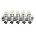 Коллектор Tiemme 1860028 на 5 выходов 1"x1/2" ВР-НР латунь