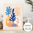 Постер 28 картин Абстракция растения 40x30 см