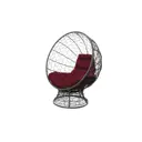 Кресло садовое M-group 11590302 Кокос 110 см x 90 см x 132 см искусственный ротанг серый/серебристый