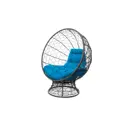 Кресло садовое M-group 11590303 Кокос 110 см x 90 см x 132 см искусственный ротанг серый/серебристый