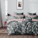 Комплект постельного белья Home mercury 30318 Розовый вечер евро поплин серый